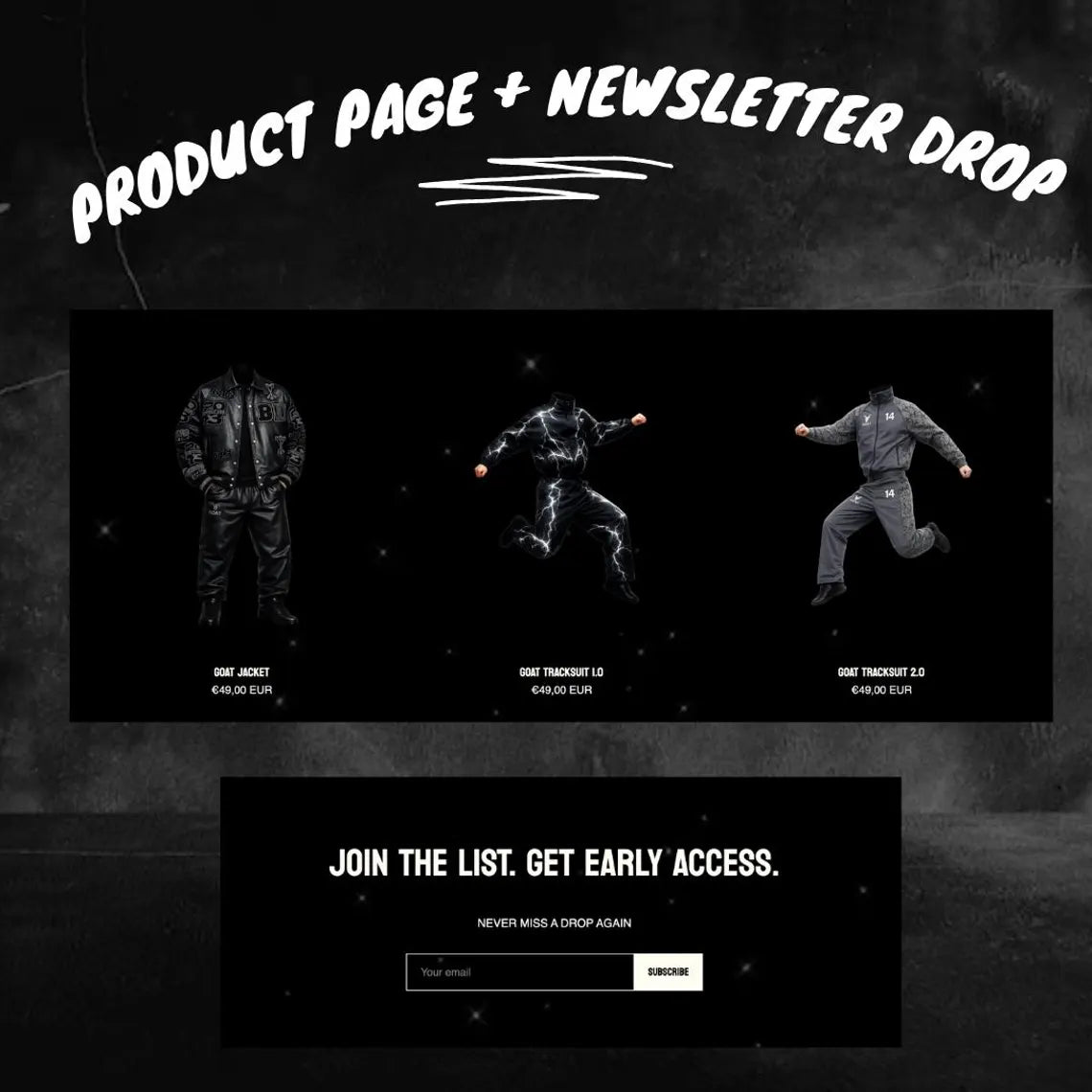 GOAT Shopify Theme – Streetwear, Urban, Y2K Fashion Website Template (Digital Download)