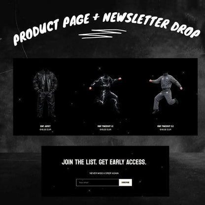 GOAT Shopify Theme – Streetwear, Urban, Y2K Fashion Website Template (Digital Download)