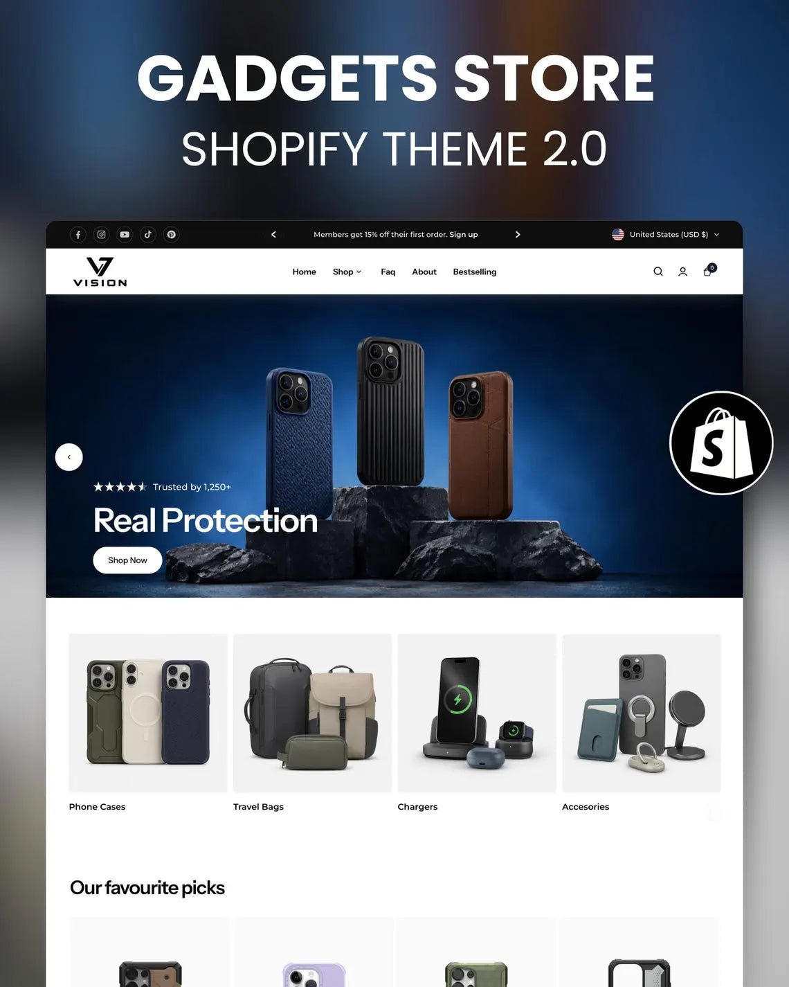 Gadgets Shopify Theme : Modern, Clean, SEO Optimized OS 2.0