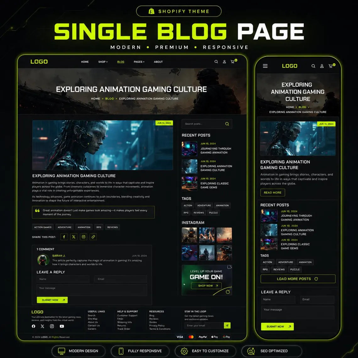 Gaming Shopify Theme | Esports Store, Responsive Design (Digital Download)