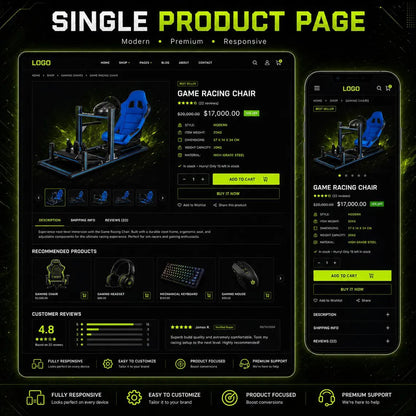 Gaming Shopify Theme | Esports Store, Responsive Design (Digital Download)