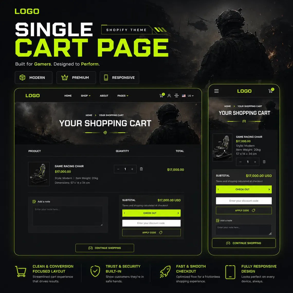 Gaming Shopify Theme | Esports Store, Responsive Design (Digital Download)