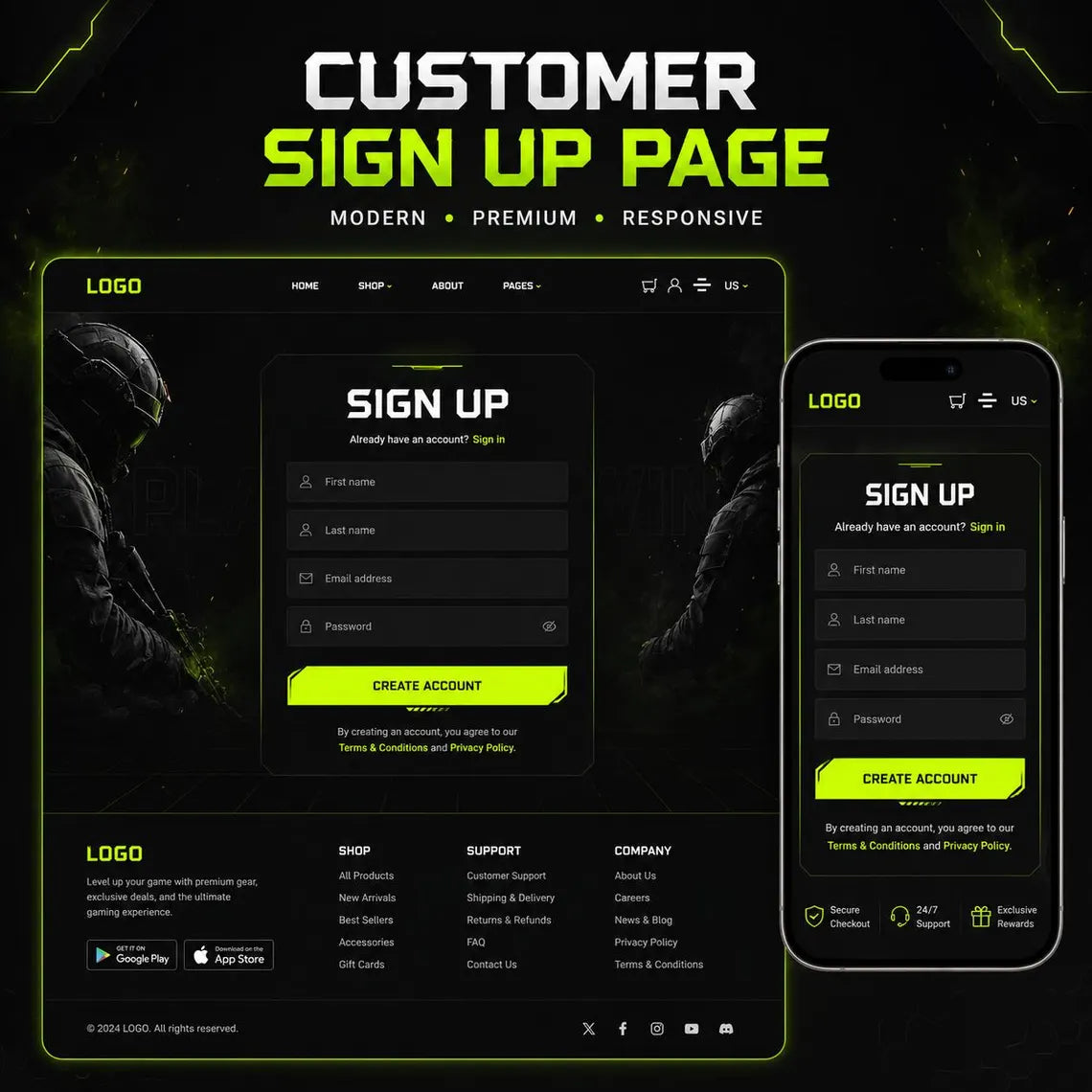 Gaming Shopify Theme | Esports Store, Responsive Design (Digital Download)