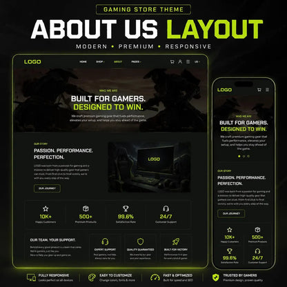 Gaming Shopify Theme | Esports Store, Responsive Design (Digital Download)