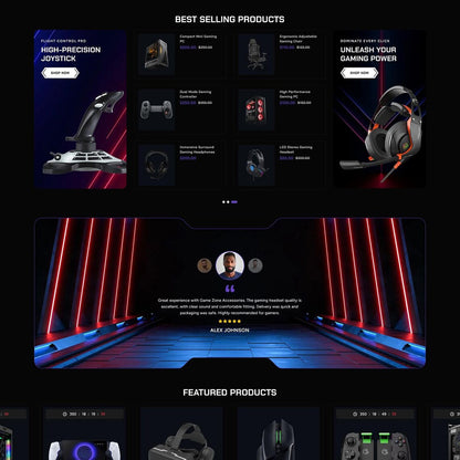 Gaming Shopify Theme, Game Store Website Template, eCommerce Gaming Accessories Theme, Digital Download Shopify Store Design