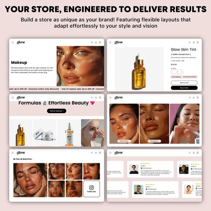 Glow Skin Shopify Theme | Shopify Theme Template | Premium Shopify Theme | Shopify Theme | Website Design Template | Shopify Website