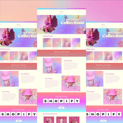 Gradient theme Boutique Shopify Theme | gradient Shopify Template | patel, Minimal & Cute Design | Editable Canva Templates | Shopify OS 2.0