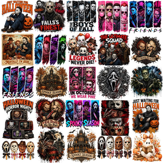 Halloween Horror PNG Bundle, Spooky Season Png,Retro Halloween Png,Halloween Horror Characters Png, Halloween Shirt Design