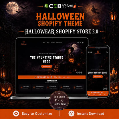 Halloween Shopify Theme | Dark Shopify Template | Spooky Store 2.0 (Digital Download)