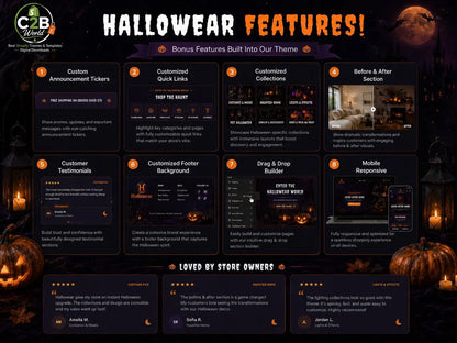 Halloween Shopify Theme | Dark Shopify Template | Spooky Store 2.0 (Digital Download)