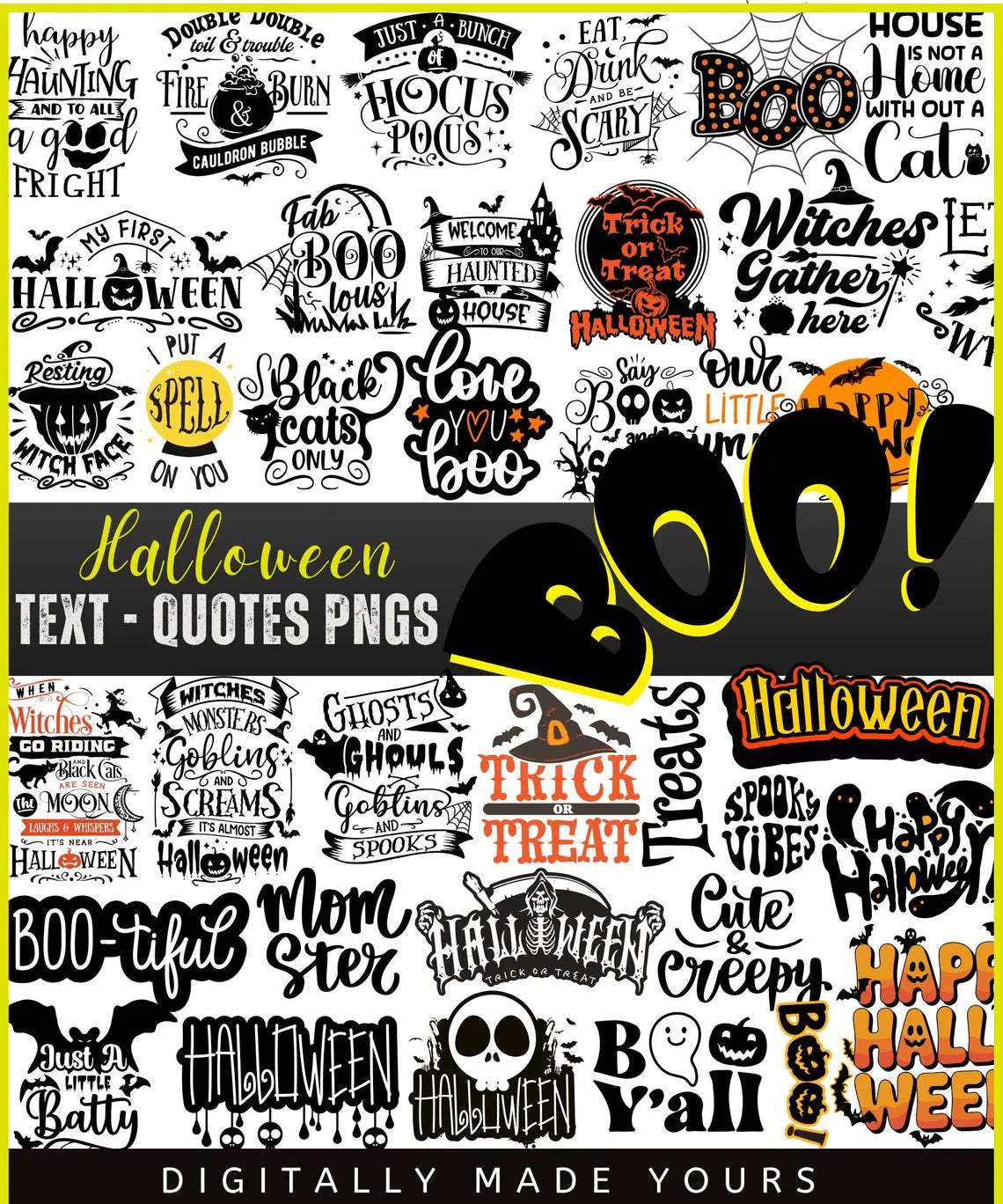 Halloween Mega Bundle, Horror Movie PNG, Neon Halloween Bundle, Fall Png Bundle, Spooky Vibes, Trick Or Treat, Cartoon, Invite, Games