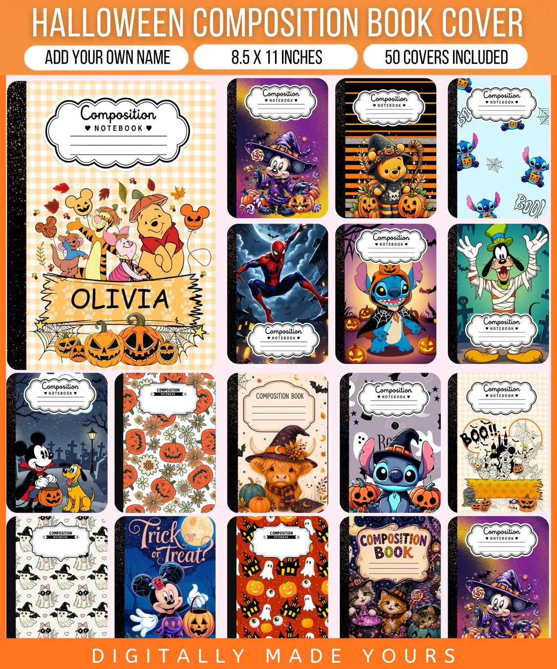 Halloween Mega Bundle, Horror Movie PNG, Neon Halloween Bundle, Fall Png Bundle, Spooky Vibes, Trick Or Treat, Cartoon, Invite, Games