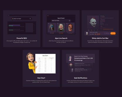 Halloween Shopify Theme, Spooky Store Template, Costume Shop Website Design, Seasonal Ecommerce Theme