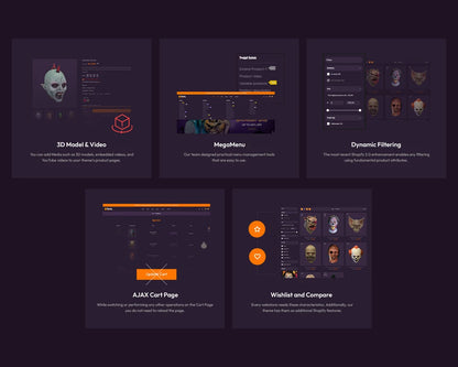 Halloween Shopify Theme, Spooky Store Template, Costume Shop Website Design, Seasonal Ecommerce Theme