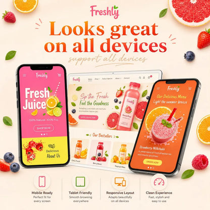Juice Shopify Theme | Organic Juice, Smoothie & Health Drink Store Template | Digital Download Shopify Theme