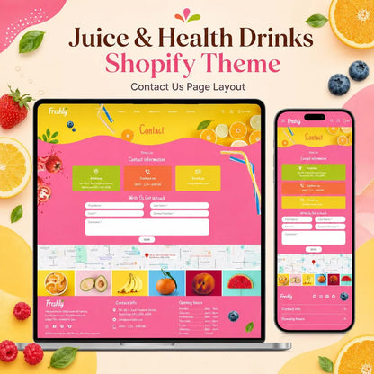 Juice Shopify Theme | Organic Juice, Smoothie & Health Drink Store Template | Digital Download Shopify Theme