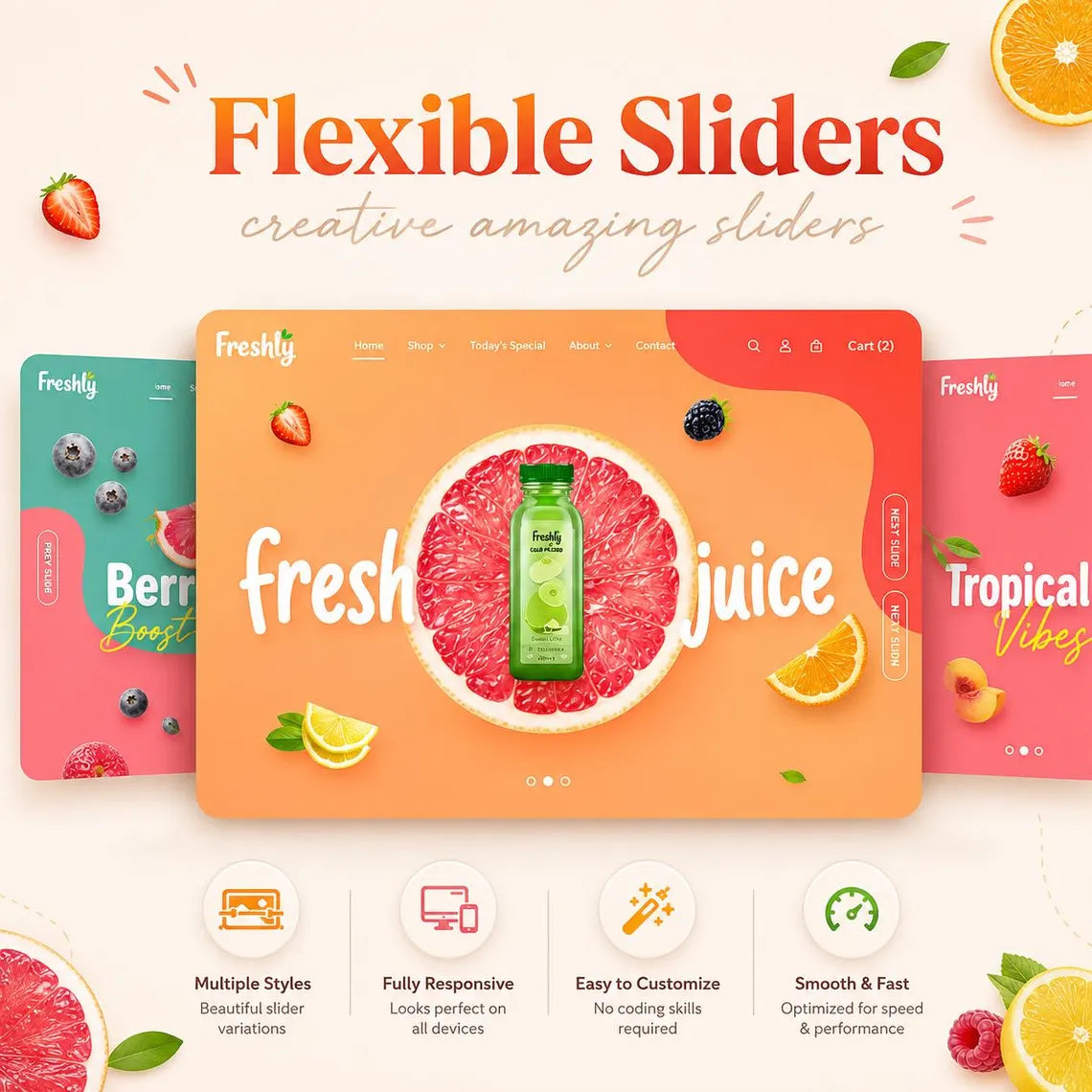 Juice Shopify Theme | Organic Juice, Smoothie & Health Drink Store Template | Digital Download Shopify Theme