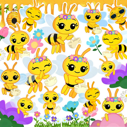 Little Bee Plim Plim Clipart Bundle: Abejita chiquitita 55 PNG Images (Digital Download)