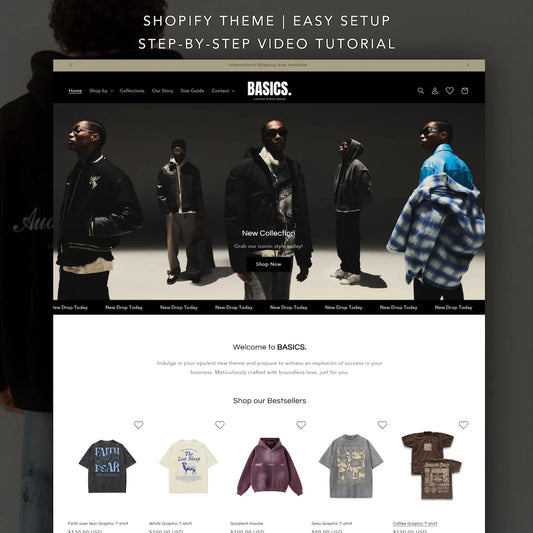 Luxury Clothing Shopify Theme | Dark Fashion Store Template | Streetwear & Boutique Shopify 2.0 Theme | Easy Setup + Customizable | Website