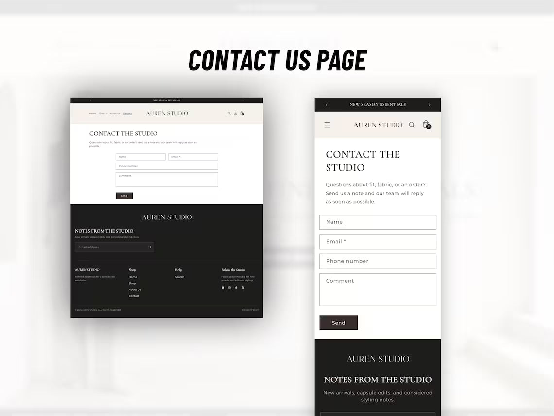 Minimal Luxury Shopify Theme for Womenswear Clothing Boutiques Fashion Brands & Apparel Stores Shopify 2.0 Template
