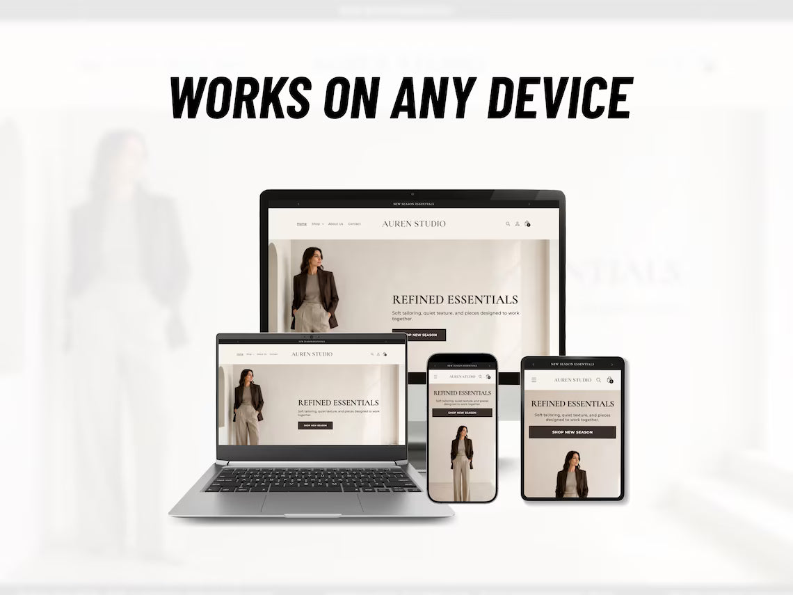 Minimal Luxury Shopify Theme for Womenswear Clothing Boutiques Fashion Brands & Apparel Stores Shopify 2.0 Template