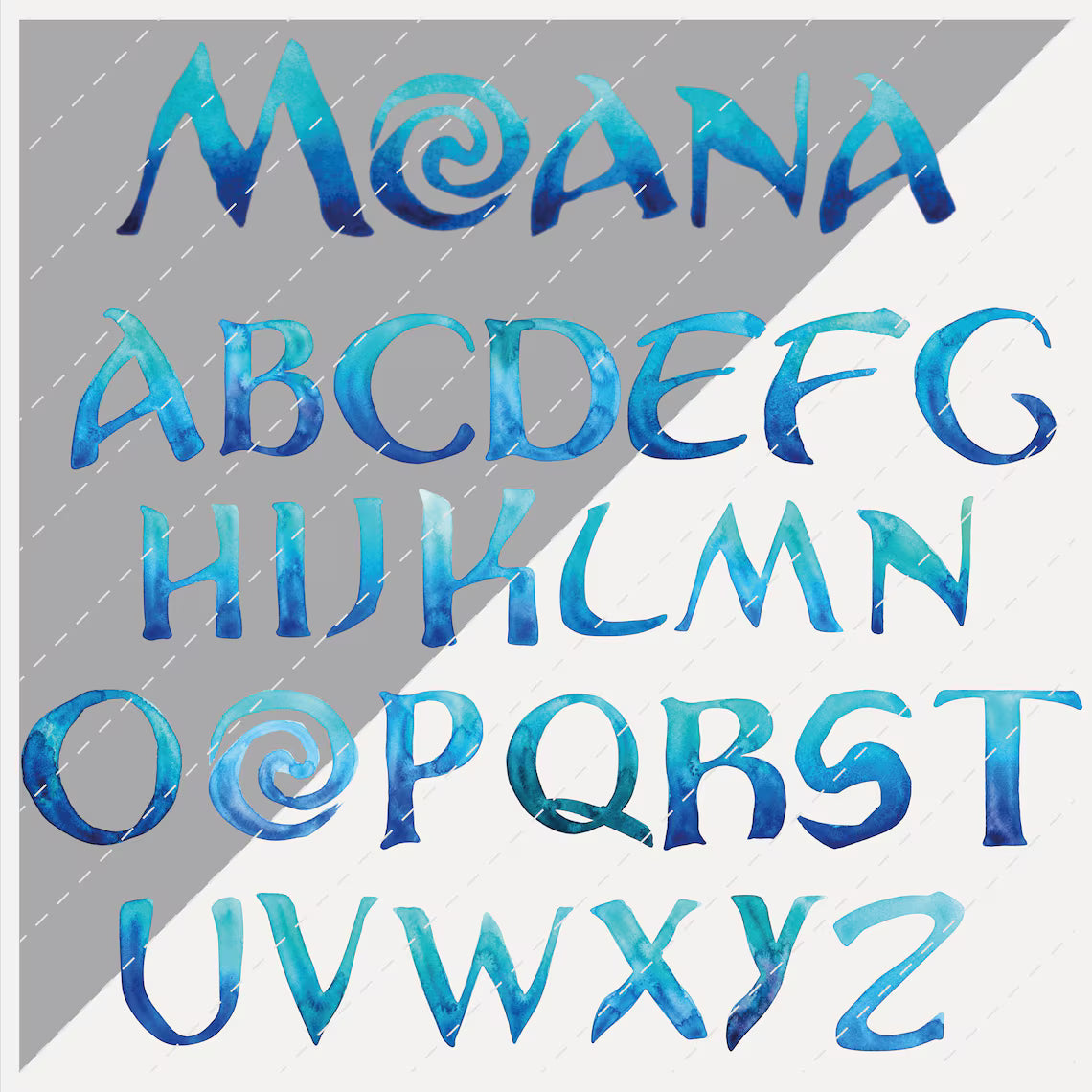 Moana Watercolor Clipart Bundle PNG Characters Set