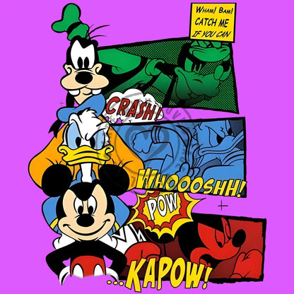 Nostalgic Cartoon PNG Bundle, Retro Characters, T-Shirt Design Clipart