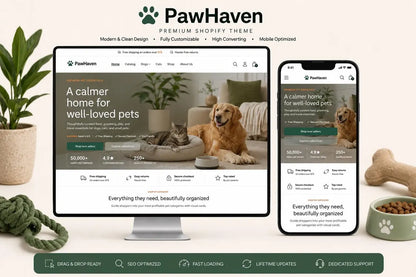 Pet Store Shopify Theme, Dog & Cat Ecommerce Website Template, Shopify 2.0 Theme