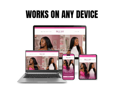 Pink Wig & Hair Extensions Shopify Theme Hair Bundle Website Template HD Lace Wig Store Beauty Brand Hair Vendor Website