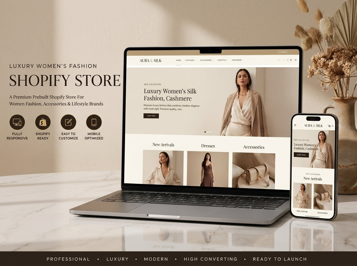 Prebuilt Shopify Store Fashion & Apparel