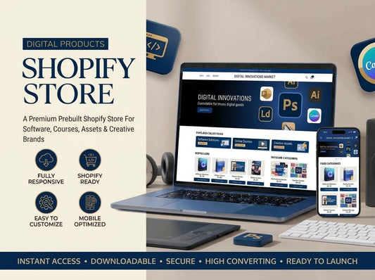 Prebuilt Shopify Store Digital Products