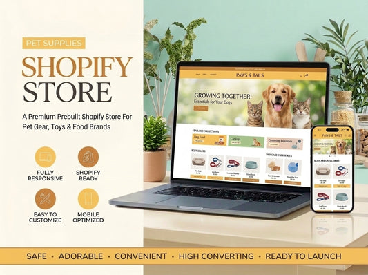 Prebuilt Shopify Store Pet Supplies
