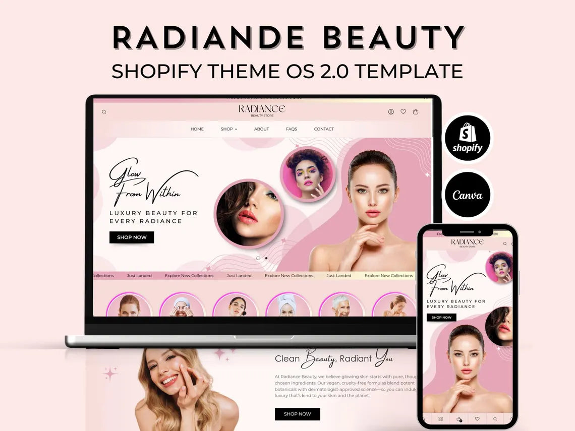 Radiance Beauty Shopify Theme Skincare & Makeup Store Design