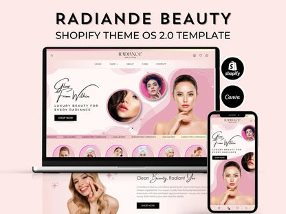 Radiance Beauty Shopify Theme Skincare & Makeup Store Design