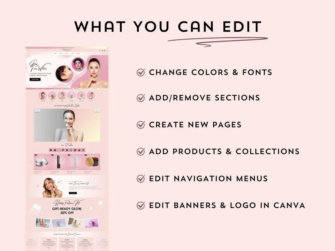 Radiance Beauty Shopify Theme Skincare & Makeup Store Design