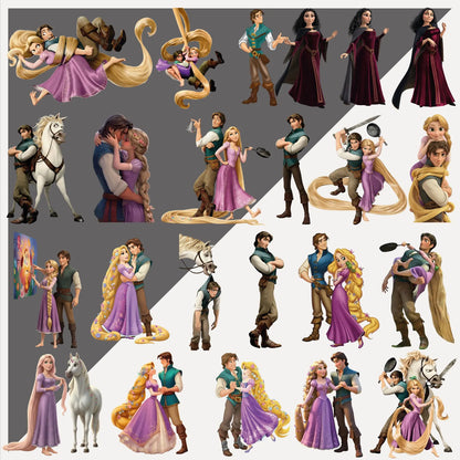 Rapunzel PNG Clipart Bundle Princess Character Digital Set