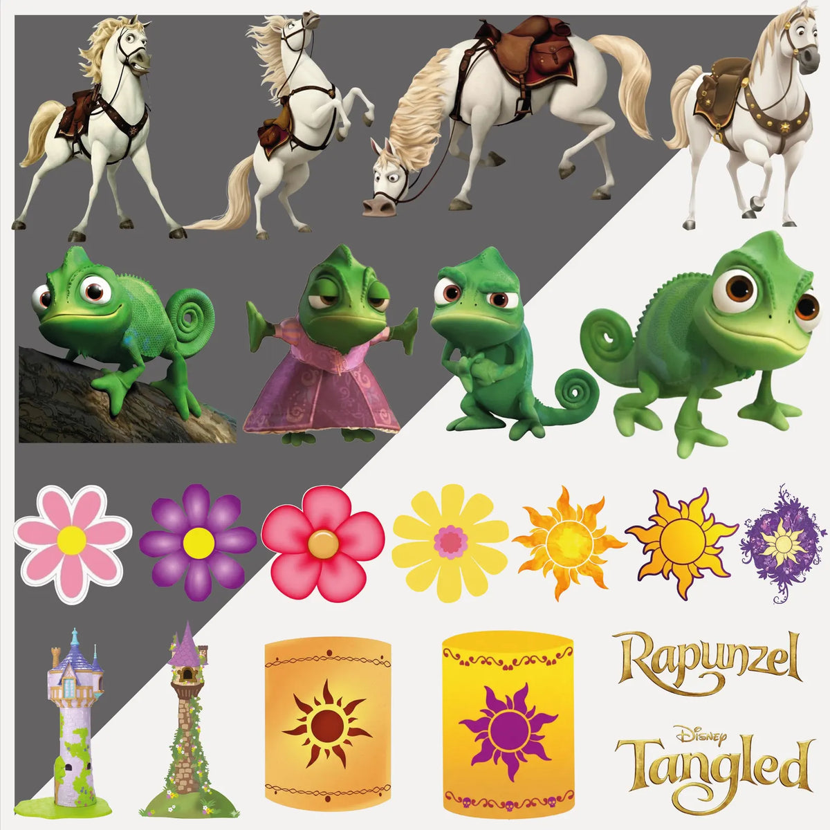 Rapunzel PNG Clipart Bundle Princess Character Digital Set