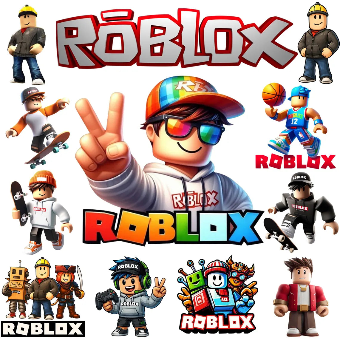 Roblox PNG Bundle, Roblox Shirt Designs Png, Pressure Roblox, Roblox Png, Roblox girls, Roblox Clipart, Digital Download, Sublimation Png