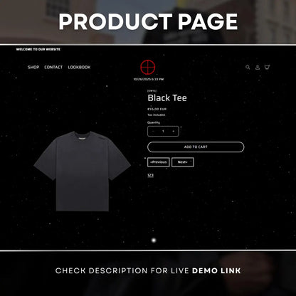 Shopify Clothing Theme V3, Clothing Brand Theme, Enter Page Template, Music Player, Clothing Style, Background Video, Custom Shopify Theme