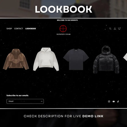 Shopify Clothing Theme V3, Clothing Brand Theme, Enter Page Template, Music Player, Clothing Style, Background Video, Custom Shopify Theme