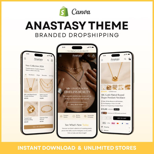 Shopify Jewelry Theme Digital Template for Online Boutique Store