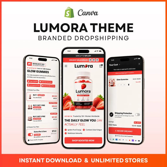 Shopify Supplement Theme Digital Template for Wellness Dropshipping Store