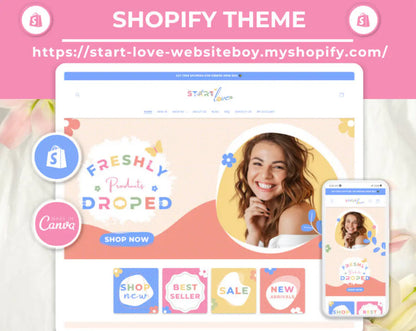 Start Love Shopify Theme | Pastel Floral Boutique Website Template | OS 2.0