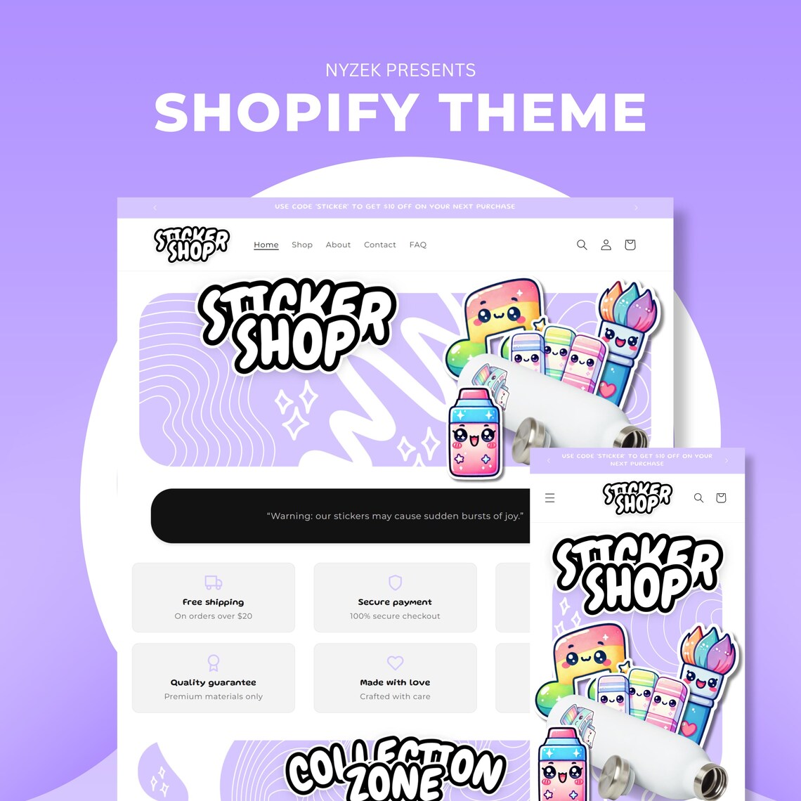 StickerShop | Shopify Theme Website Template for Stickers and Print Shops