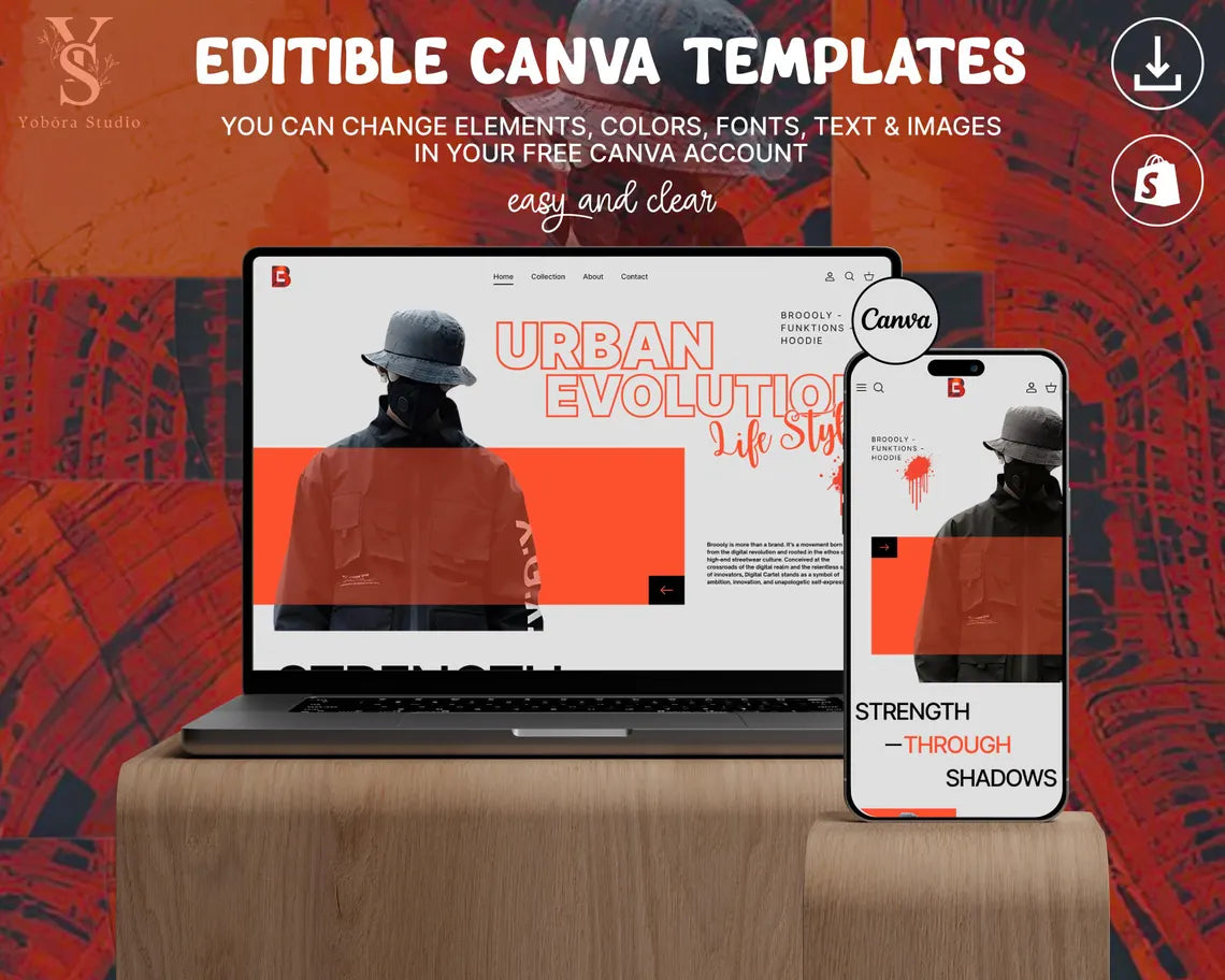 Street wear Shopify Template | Bold Apparel Ecommerce Design | Urban Fashion Store Website