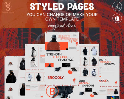 Street wear Shopify Template | Bold Apparel Ecommerce Design | Urban Fashion Store Website