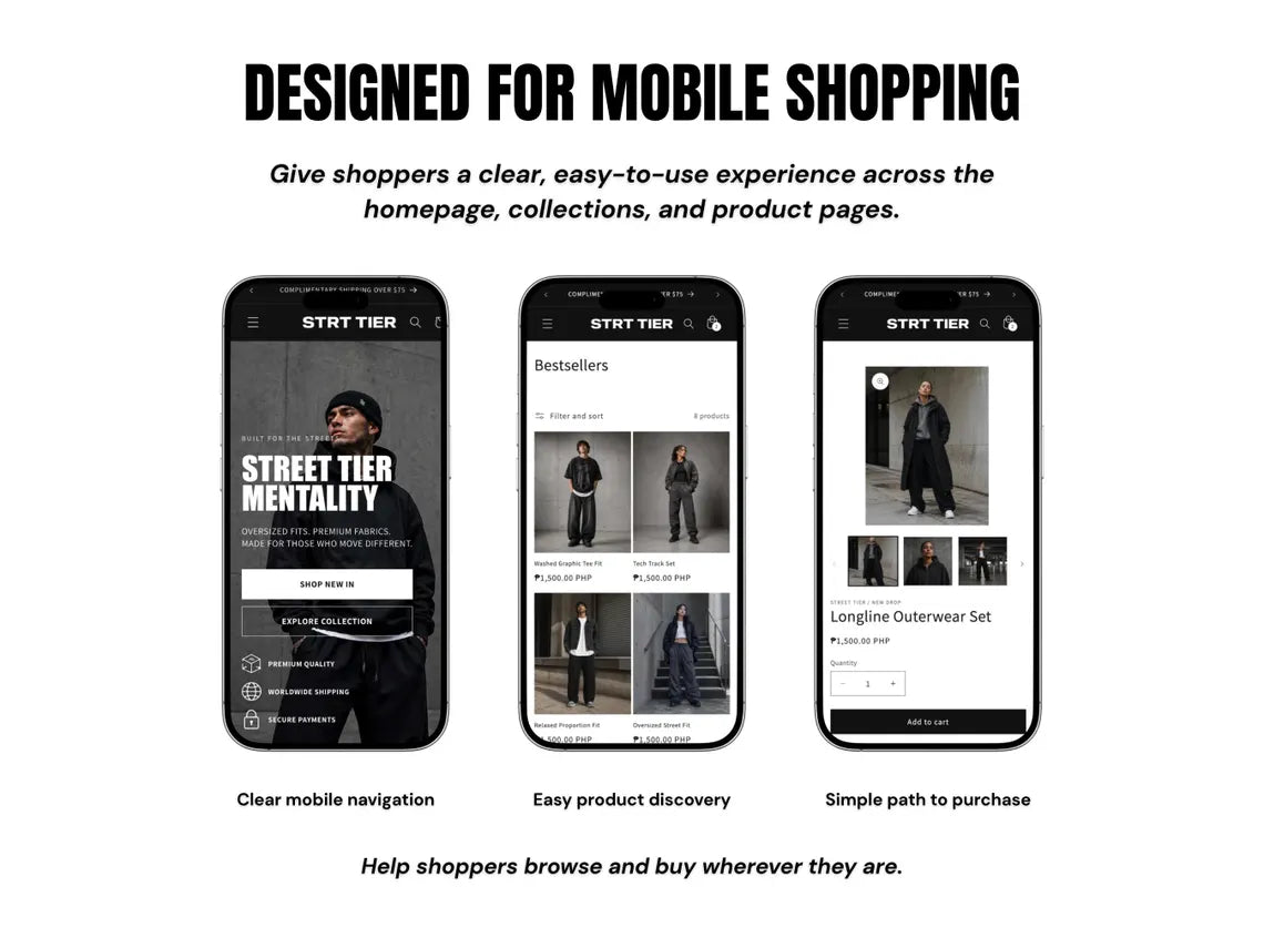 Streetwear Shopify Theme Clothing Shopify Template Fashion Boutique Website Theme Shopify 2.0 Store Template for Apparel Brands