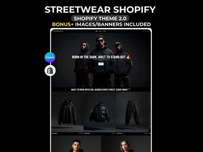 Streetwear Shopify Theme Clothing T-Shirt Shopify Template, Minimal Fashion Shopify Website Boutique