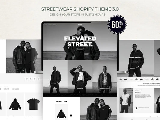Streetwear shopify Theme website template for fashion clothing brand