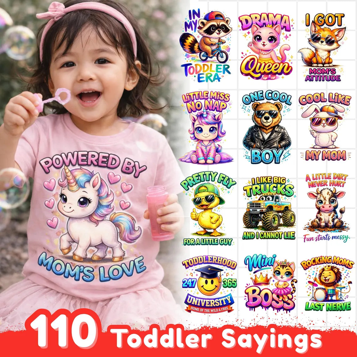 Toddler Animal Sayings Sublimation PNG, Cute Kids Animal Quotes, Funny Toddler Shirt Design, Baby Graphic Instant Download